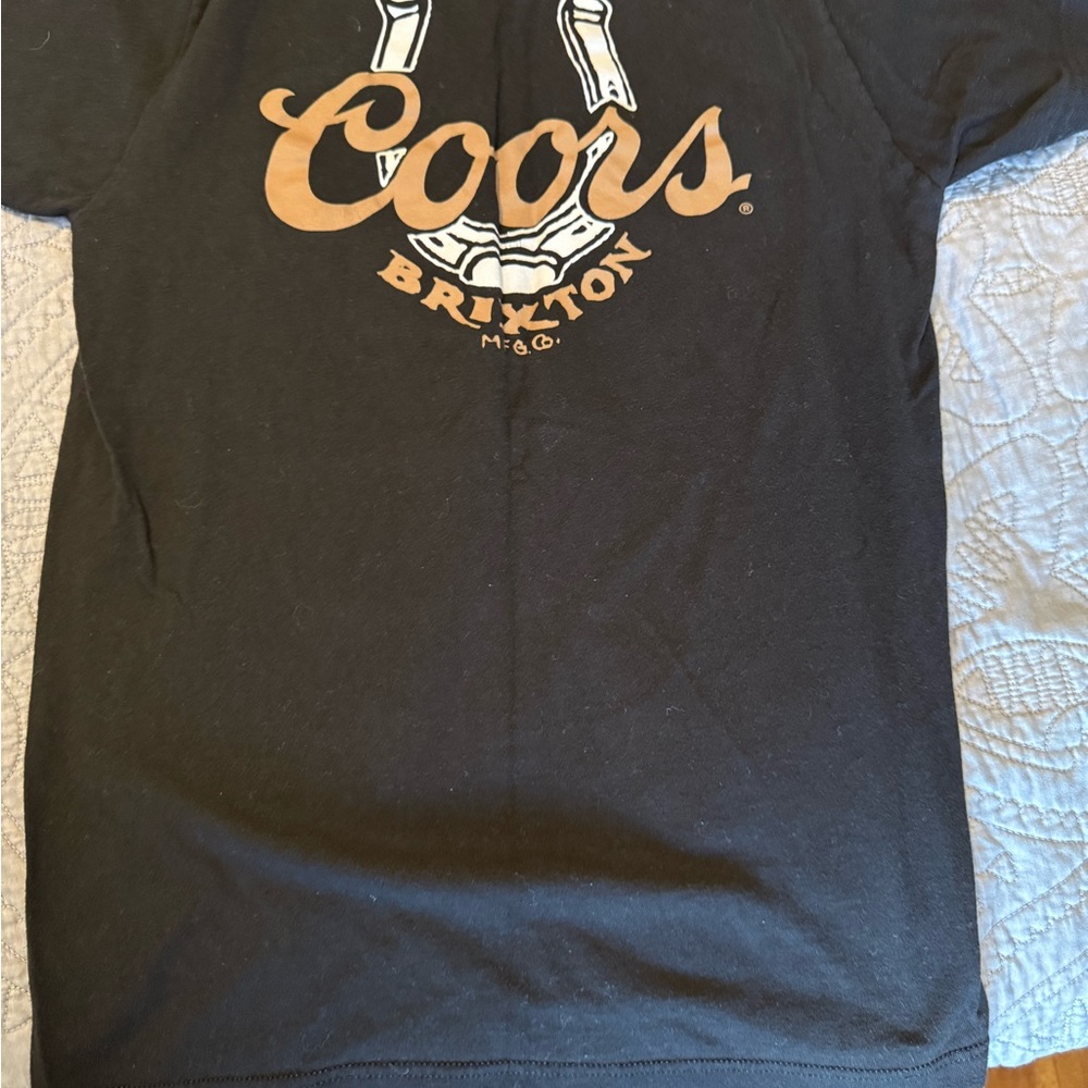 Brixton Coors Black Tee with Gold Accents